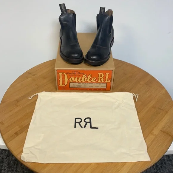 Ralph Lauren Hand Burnished Leather Chelsea Unisex Boots - Picture 1 of 14